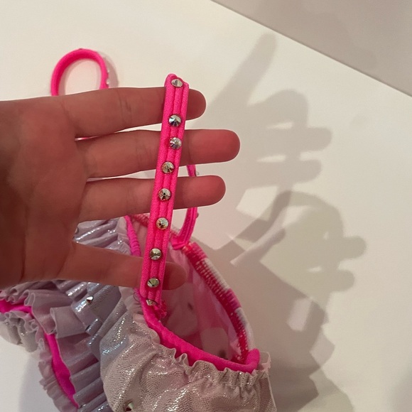 Pink and White Polka Dot Dance Top - Picture 6 of 7